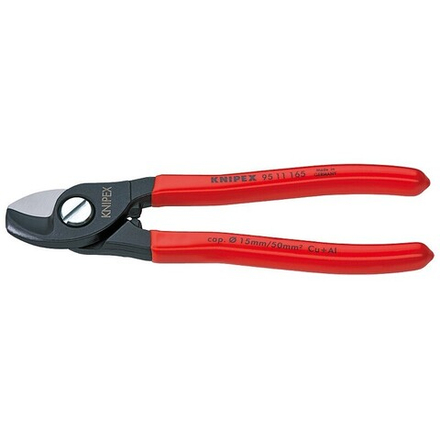 Кабелерез 165 мм, 15 мм (50 мм2),, фосфатированный, обливные ручки, 95 11 165 KNIPEX KN-9511165