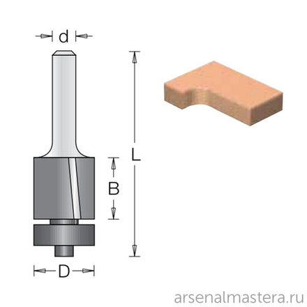 Концевая обгонная фреза с наклонной режущей кромкой DIMAR 19,1 x 50,8 x 108 x 12 Z2 1013029