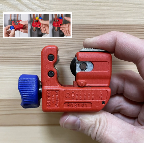 Новинка! Мини - труборез KNIPEX TubiX S для нержавеющей стали и цветных металлов, Ø 3-30 мм / толщина max 2 мм, длина 77 мм KN-903101