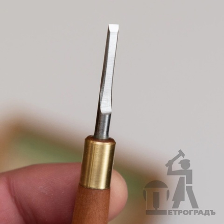 Набор N18 для резьбы по дереву 6 предметов МИНИ ПЕТРОГРАДЪ стамески полукруглые, прямая, уголок 45 гр в коробке М00020790