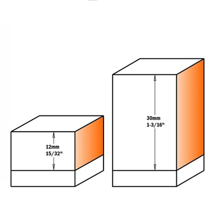Фреза обгонная нижний подшипник, сменные ножи HM Z2 S 8 D 19 х 30 RH CMT 657.191.11