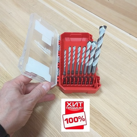 ХИТ! Набор сверл GEN III HEX 8 предметов по мультиматериалам Multi Material 8 pc Set 4 / 5 / 5 / 6 / 6 х 100 мм, 8 / 10 / 12 х 150 мм Milwaukee 4932493871