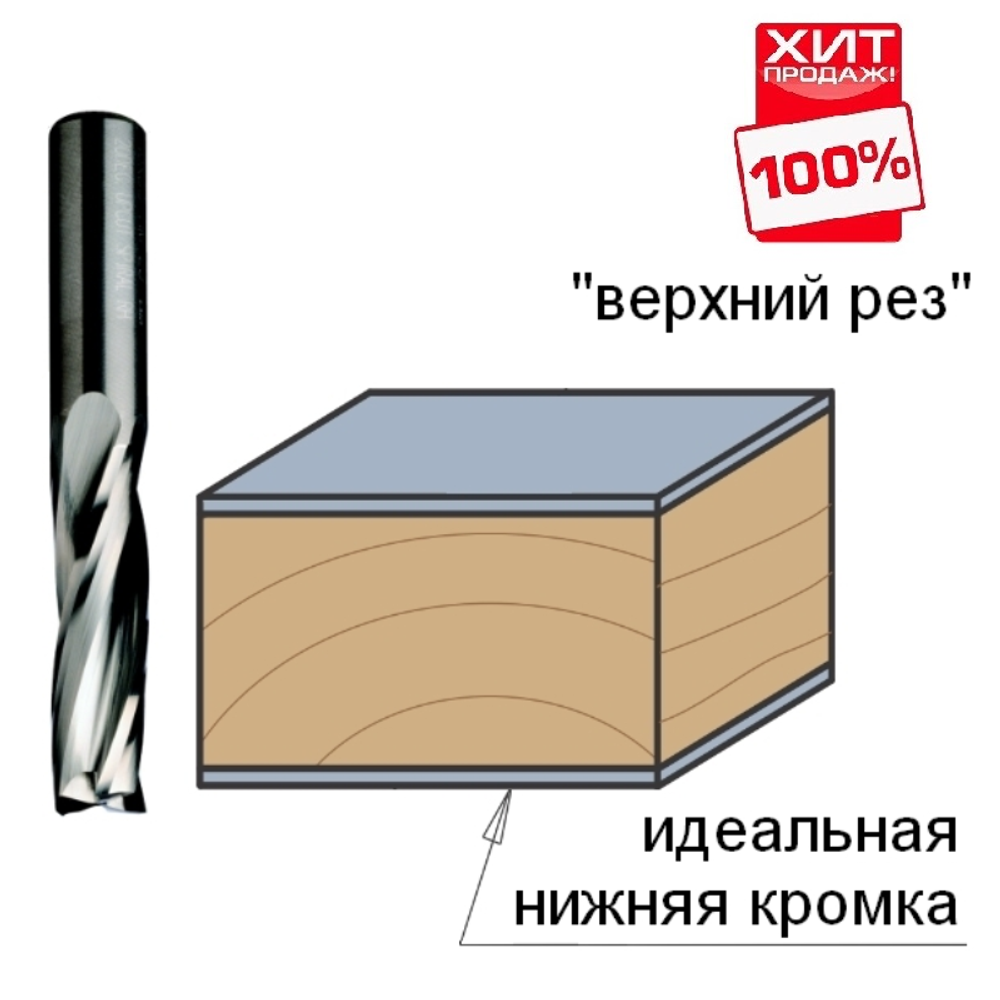 ХИТ! Фреза спиральная монолитная 8 x 32 x 80 Z3 S8 RH CMT 193.081.11