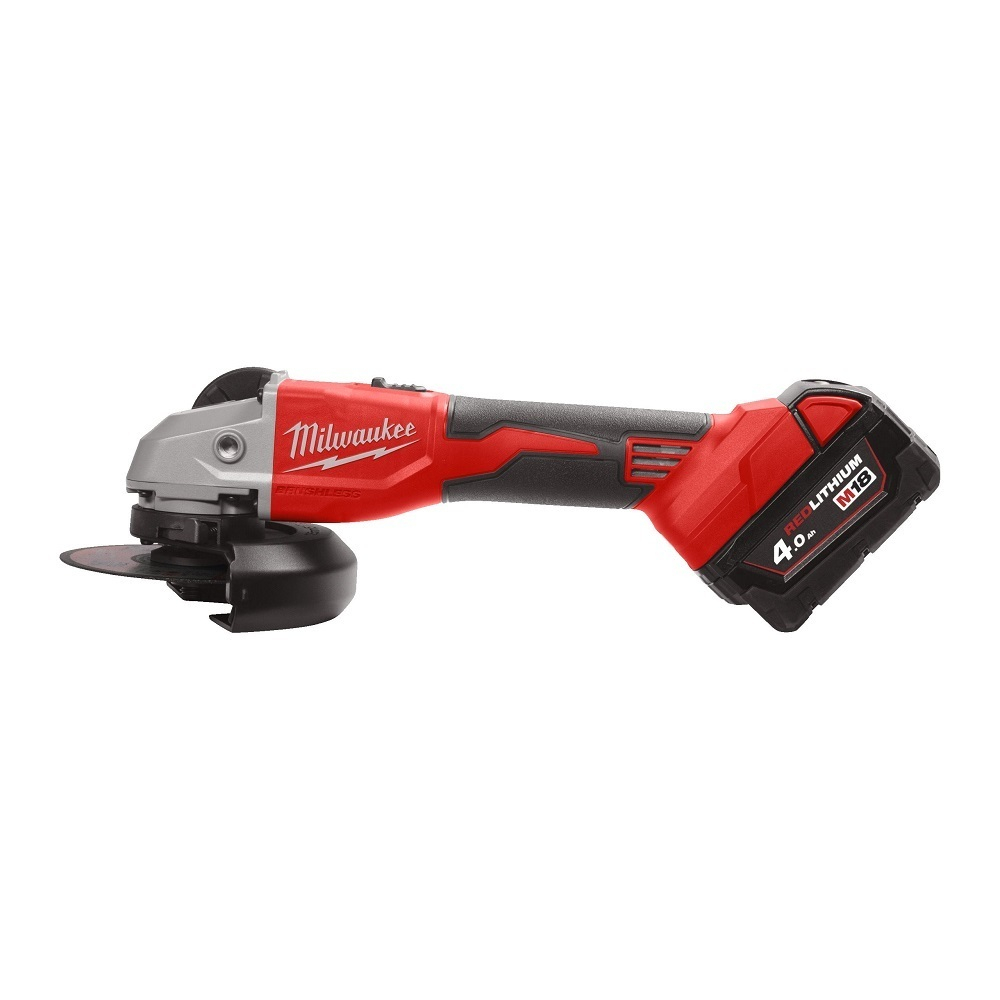 УДОБНЫЙ КОМПЛЕКТ! В кейсе M18 BLSAG125X-402X: Аккумуляторная углошлифовальная машина (УШМ, Болгарка), 2 Аккумулятора B4 4.0 Ач, Зарядное устройство M12-18 C-1 Milwaukee 4933492644