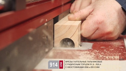Фреза галтельная с радиусным торцом R 6,35 D 12,7 L 51 S 8 Woodwork 914.6019.08