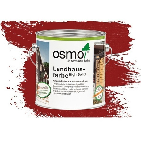 Новинка! Непрозрачная краска Osmo Landhausfarbe 2310 кедр / красное дерево 0,22 л для наружных работ 11400067_2