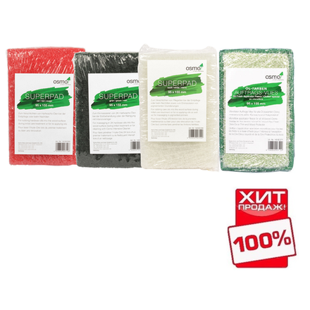 ХИТ! КОМПЛЕКТ из 4 штук Падов ОСМО 95 х 155 мм Красный, Белый, Зеленый и для нанесения финишного слоя N081-4AM