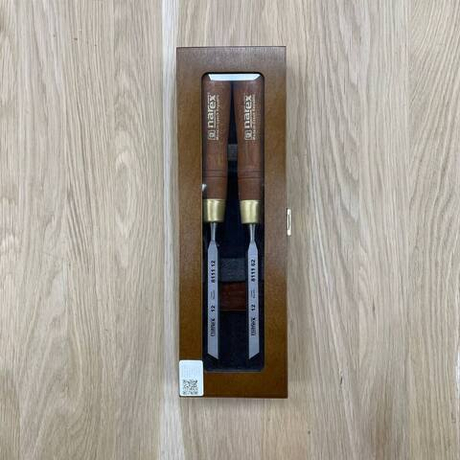 ХИТ! Набор из 2 косых столярных стамесок 12 мм (правая и левая) NAREX WOOD LINE PLUS 851662