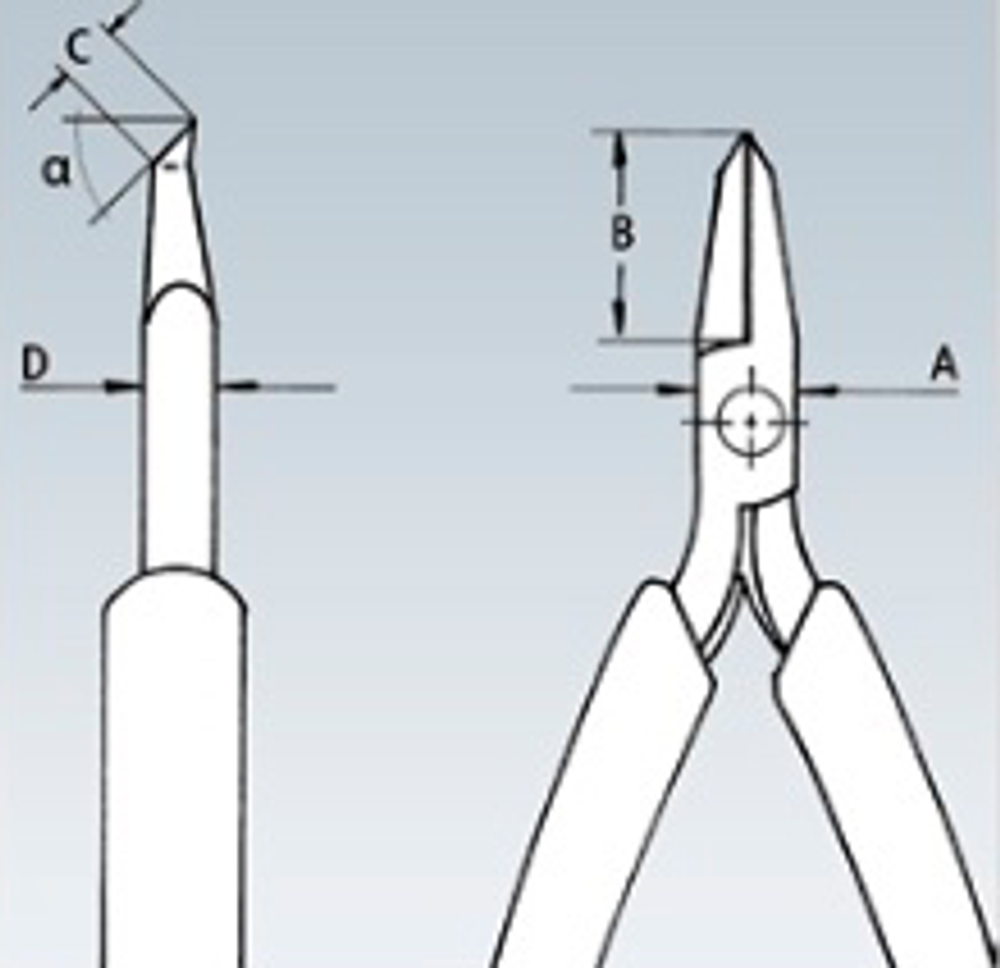 АКЦИЯ ЛЕТНИЕ СКИДКИ! Кусачки торцевые для электроники ESD KNIPEX 120 мм маленькая фаска, узкие губки 65°, 2-комп. антистатические ручки KN-6462120ESD