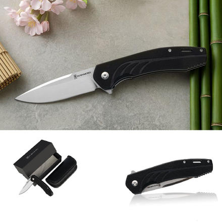 Новинка! Нож японский складной универсальный Tojiro Hatamoto сталь D2, рукоять G10, 1000 грит, клинок 95 мм HFK-2466