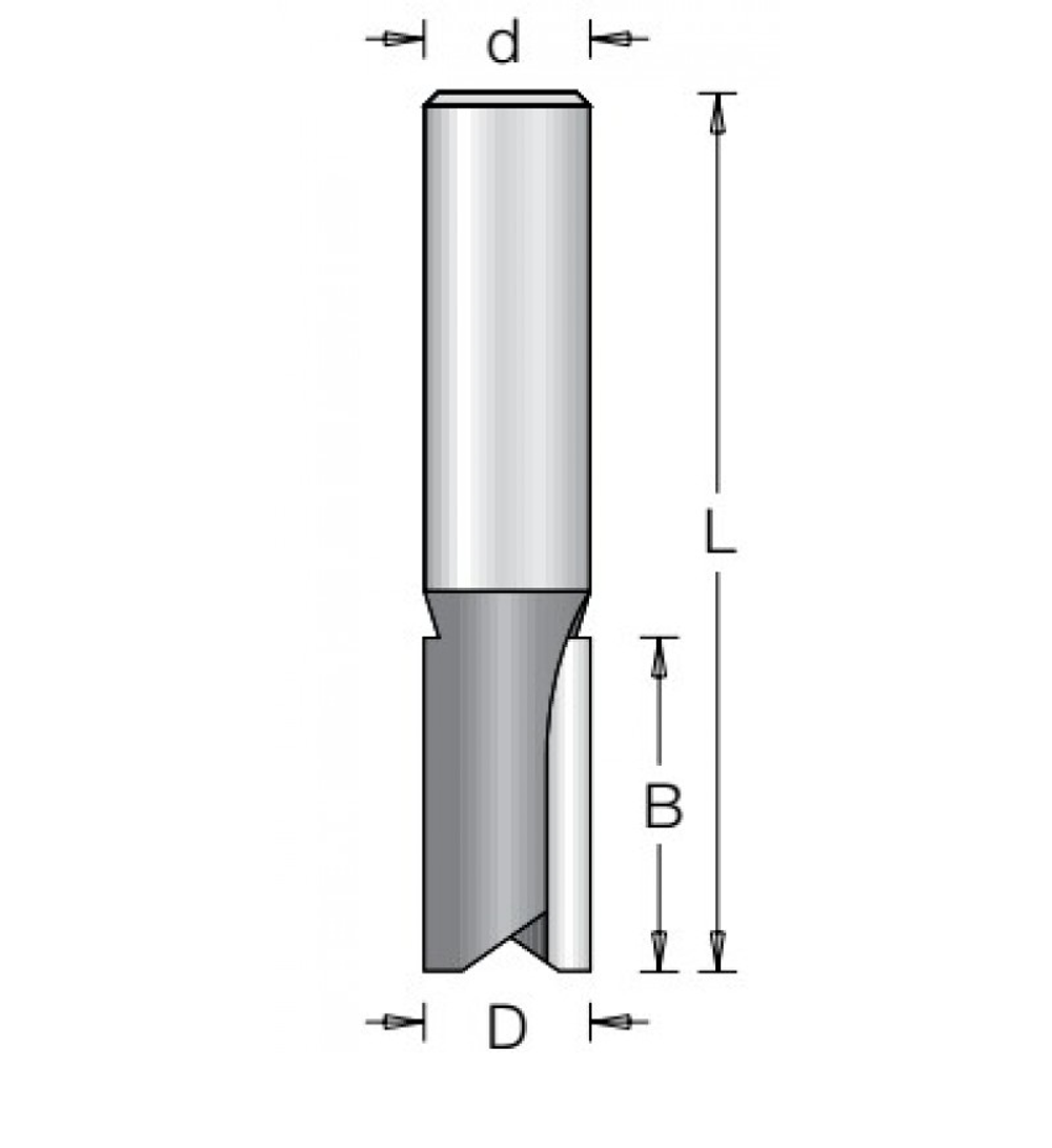 Фреза прямая пазовая DIMAR 6 x 19 x 57 x 8 1070105