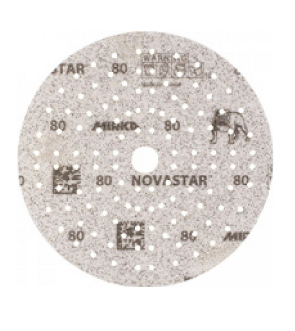Комплект 100 шт Премиальный шлифабразив на прочной пленочной основе Novastar 150 мм 121 отверстий Р 600 Mirka FG6CH09961