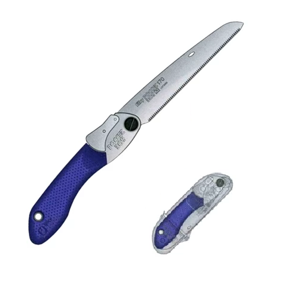 ХИТ! Пила складная Silky Pocketboy 170 мм, 26 зуб / 30 мм, 22 TPI синяя KSI534217 М00002545