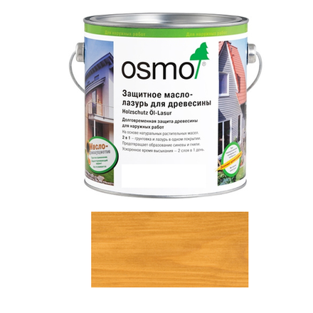 Защитное масло-лазурь для древесины Osmo 732 Дуб светлый 2,5 л Holzschutz Ol-Lasur для наружных работ Osmo-732-2,5 12100266