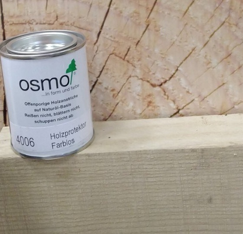 Новинка! Пропитка для древесины с водоотталкивающим эффектом Osmo 4006 Бесцветная 0,22 л для кухонных столешниц, рабочих поверхностей и мебельных щитов Holzprotektor для внутренних работ Osmo-4006-0,22 12300005_2