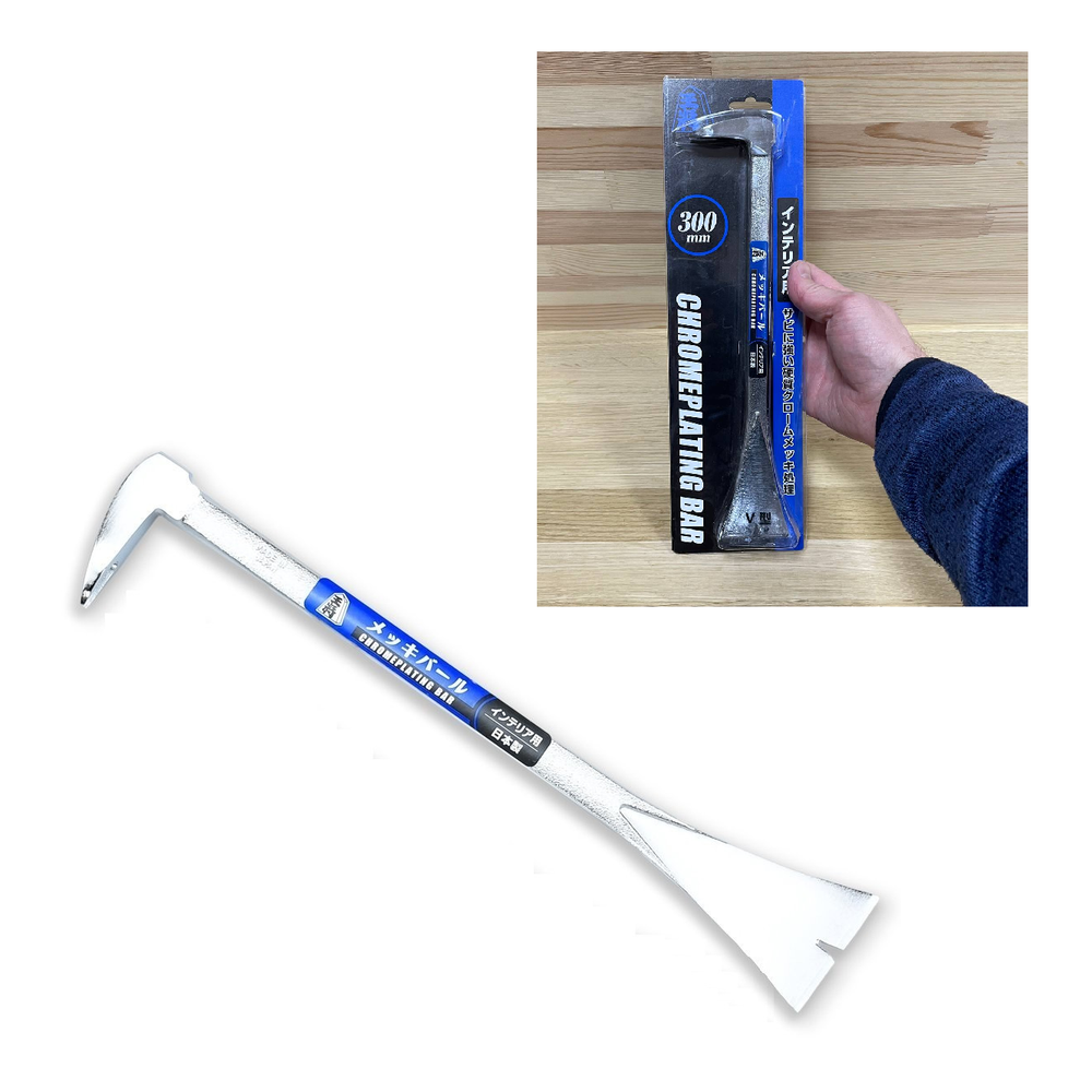 Новинка! Японский гвоздодер - монтажка хромированный 300 мм Miki Tool М00021232