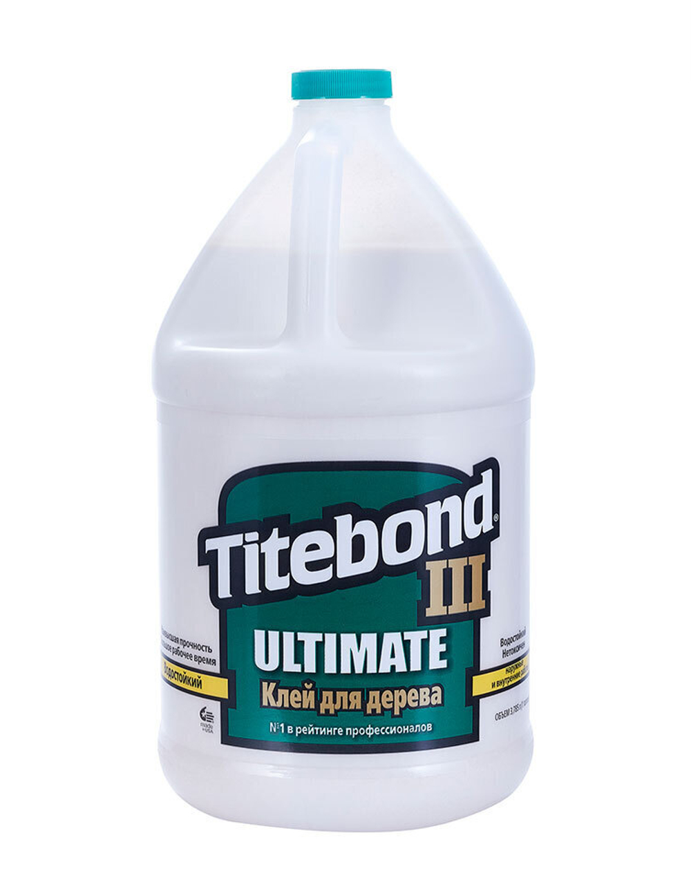 СУПЕР ХИТ! Клей повышенной влагостойкости Titebond III Ultimate Wood Glue 1416 полупрозрачный кремовый 3,8 л TB1416