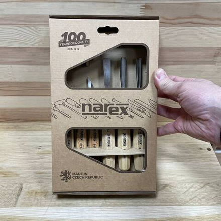 Набор 7 предметов из 6 резцов + брусок Narex Standart в картонной коробке 8946 10 894610