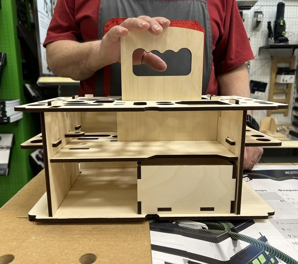 Вкладыш органайзер деревянный / подходит для систейнера Festool  SYS3 M 337 ArMa-15