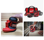 УДОБНЫЙ КОМПЛЕКТ! M18 BOS125-502B Аккумуляторная шлифовальная машина BOS125-0 плюс 2 аккумулятора B5 5.0 Ач и зарядное устройство M12-18 C в сумке MILWAUKEE 4933464229