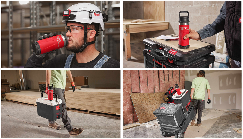Новинка! Термос красный MILWAUKEE PACKOUT CHUG LID 710 мл 4932493465