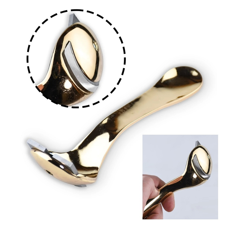ХИТ! Стружок Carvers Spoon Plane латунь / сталь, длина 160 мм Luban М00022439