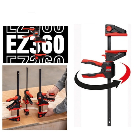 ХИТ! Струбцина быстрозажимная с вращающейся рукояткой 300 мм поворот на 360 градусов Сила зажима до 1400 Н BESSEY BE-EZ360-30