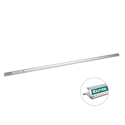 Новинка! Усиленная алюминиевая линейка KRAFTOOL Kraft-line 200 см со стальной направляющей, в тубе 34275-200