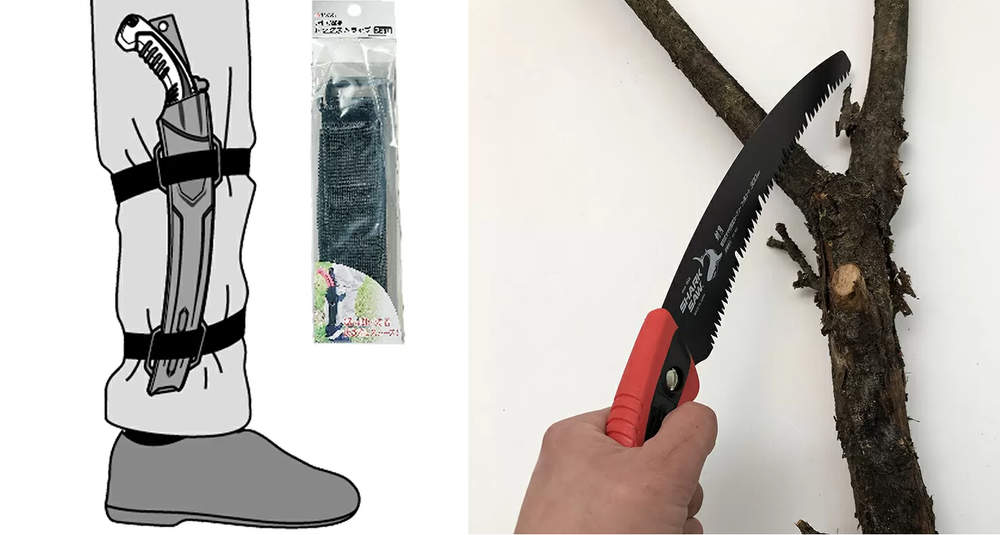 Новинка! Пила ручная садовая японская изогнутая гибридный зуб НОЖОВКА TAKAGI Sheath curved Pruning Saws Shark Saw 270 x 0,9 мм 7TPI с PTFE покрытием. Ножны в комплекте 107324