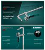Новинка! Струбцина быстрозажимная KRAFTOOL KLF-200, 200/80 мм, сила сжатия 280 кг 32020-200