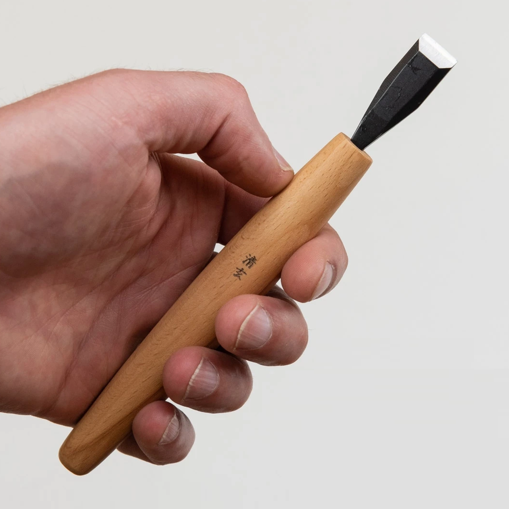 Новинка! Стамеска японская для резьбы по дереву Miki Tool Seigen N 3, плоская РК, 12 мм М00019860