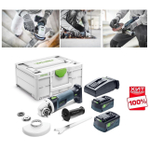 ХИТ! Комплект AGC 18-125 5,0 EBI-Plus Аккумуляторная углошлифовальная машинка / Болгарка AGC 18-125 EB с 2 шт Аккумуляторами BP 18 Li 5,2 ASI и Зарядным устройством TCL 6 в систейнере FESTOOL 577700