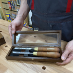 ХИТ! Набор из 2 косых столярных стамесок 12 мм (правая и левая) NAREX WOOD LINE PLUS 851662