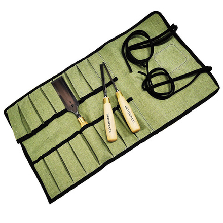 ХИТ! Сумка - скрутка тканевая для стамесок 16 карманов модель 2 ПЕТРОГРАДЪ М00006311