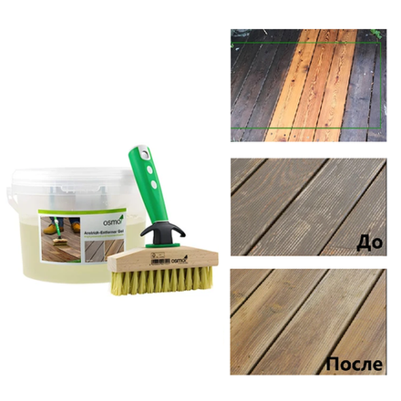 Средство для удаления краски OSMO Anstrich-Entferner Gel 6611 2,5 л, для наружных работ, для удаления старых покрытий и лазурей на масляной основе 13900143