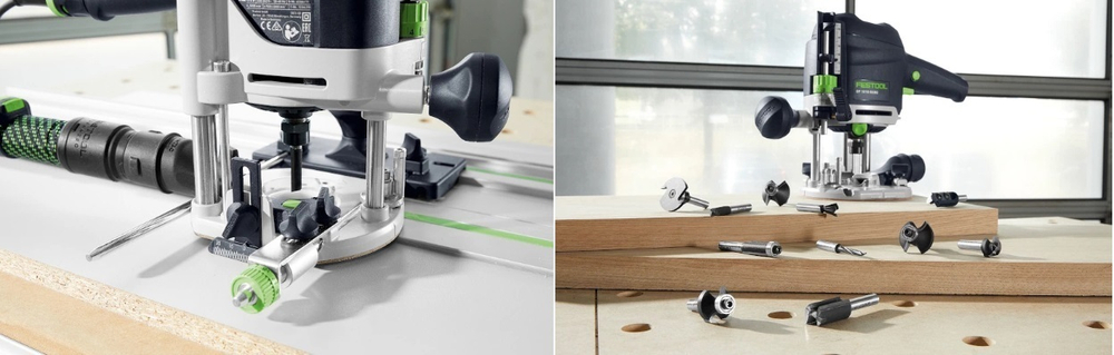 Комплект OF 1010 REBQ-Plus FESTOOL Вертикальный фрезер OF 1010, боковой упор, устройство для установки на шину - направляющую в систейнере Sys3 578005