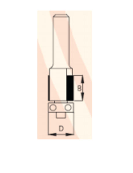 Фреза обгонная с нижним подшипником WoodPecker 12.7 x 25 x 65 x 8 WPW HF24125