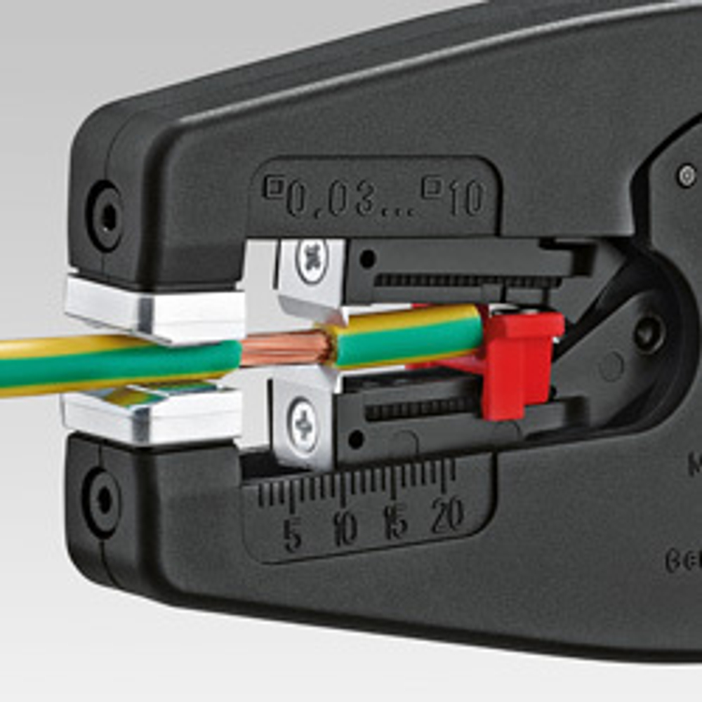 2025 ВЫГОДНЕЕ! Стриппер автоматический 195 мм, MultiStrip 10, 0.03 - 10 мм2 AWG 32-8, 12 42 195 KNIPEX KN-1242195SB