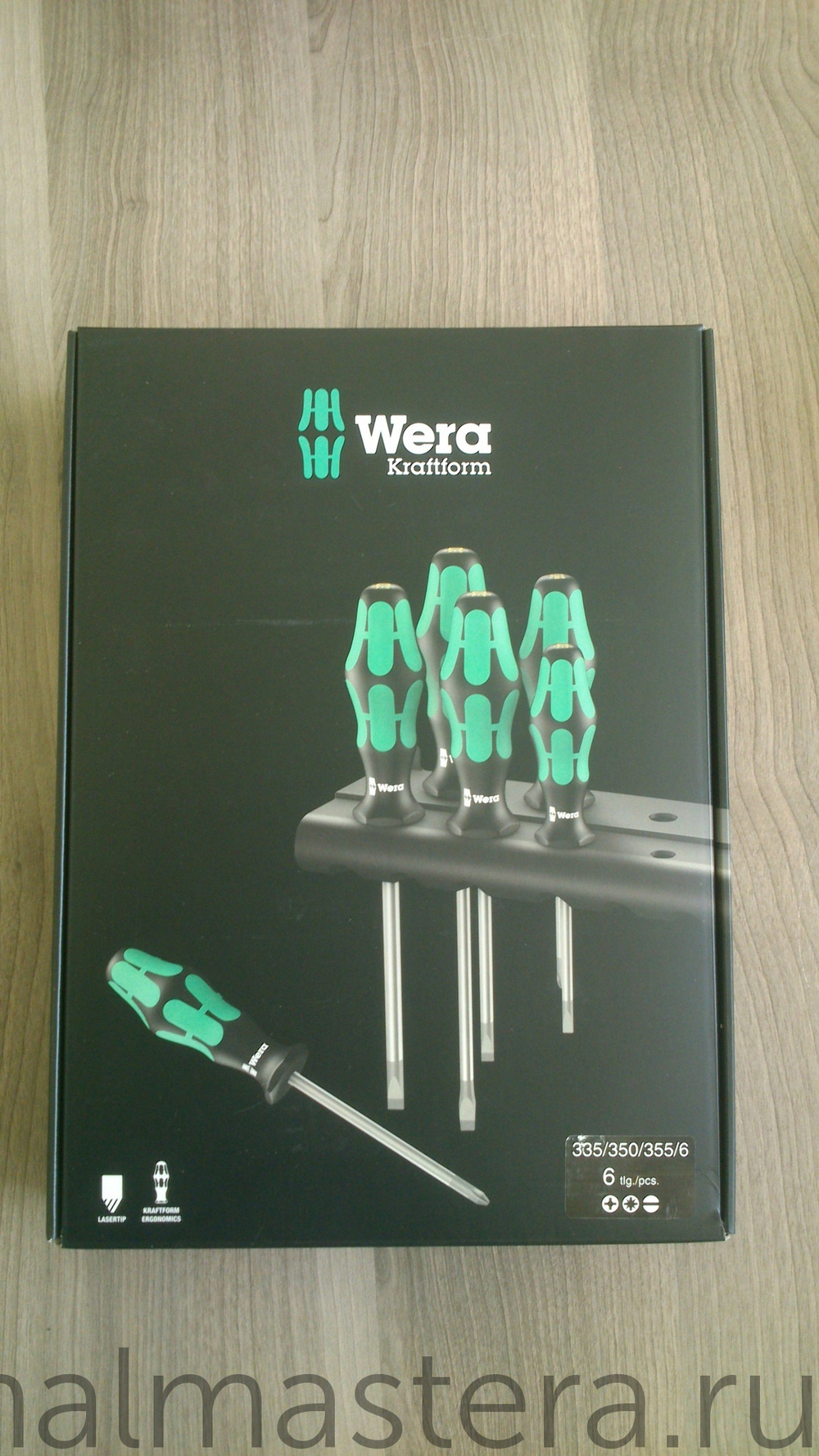 РАСПРОДАЖА ХИТ! Набор 6 предметов ОТВЕРТКИ Kraftform Plus Lasertip 335/350/355/6 на подставке WERA WE-105622