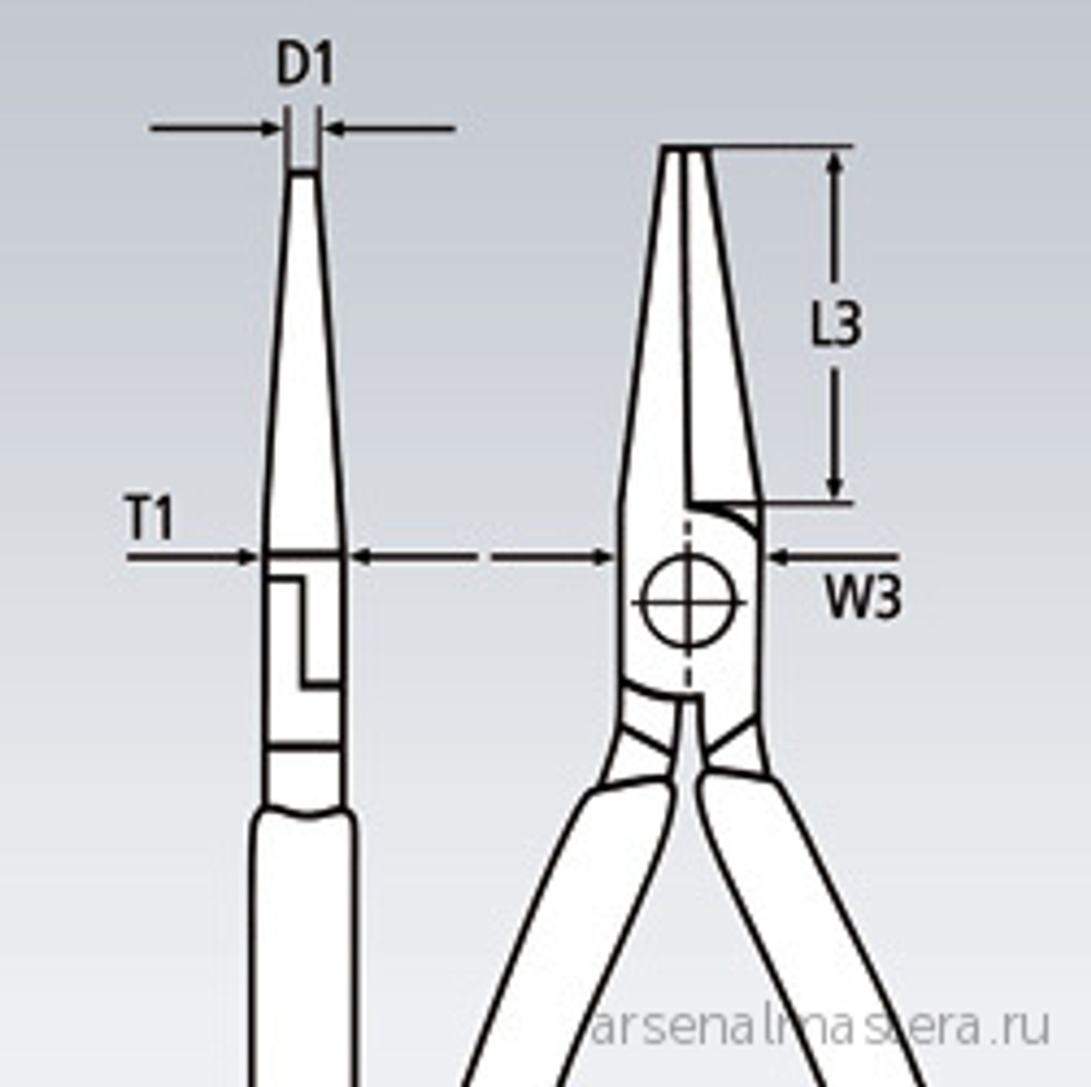 Круглогубцы VDE 160 мм, губки d3 х 30 мм, хром, 2-комп диэлектрические ручки 22 06 160 KNIPEX KN-2206160
