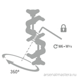 ХИТ! Зажим MultiClamp двойной поворотный (красный / черный) Piher 34055 М00012256