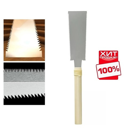 ХИТ! Пила японская Ryoba Saw Short Type Narrow blade узкая двухсторонняя 180 мм универсальная, для чистых и тонких резов 17TPI / 9TPI Takagi 108008