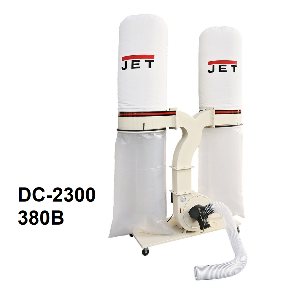 АКЦИЯ ЧЕРНАЯ ПЯТНИЦА! Вытяжная установка / стружкоотсос профессиональный JET DC-2300 380В 2,2 кВт, объем пылесборника 2 х 200 л 10001055T