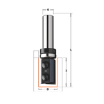 Фреза обгонная верхний подшипник сменные ножи HM Z2 S12 D 19 x 48,3 RH CMT 656.692.11