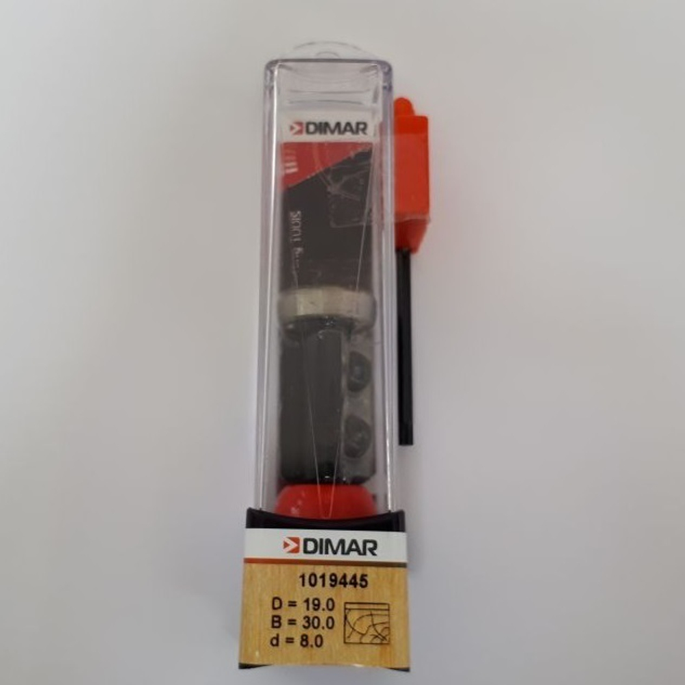 Фреза кромочная прямая с нижним подшипником D19 x 30 L72  S8 мм DIMAR 1019445