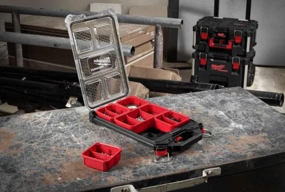 ХИТ! Органайзер компактный тонкий  Milwaukee PACKOUT 4932471065
