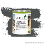 Непрозрачная краска для наружных работ Osmo 2704 серая 0,75 л Landhausfarbe Osmo-2704-0.75 11400015