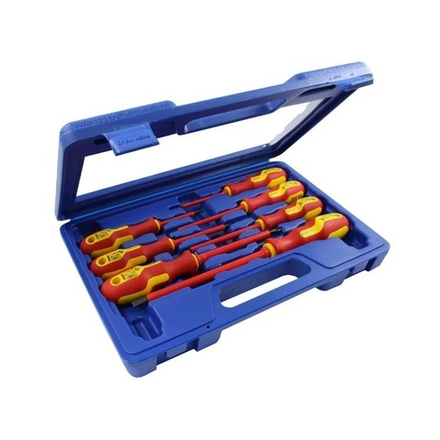 Новинка! Набор из 7 отверток S Line Electro Profi PH + Шлиц. Безопасная работа до напряжения 1000 В 8623 51 в кейсе Narex 862351