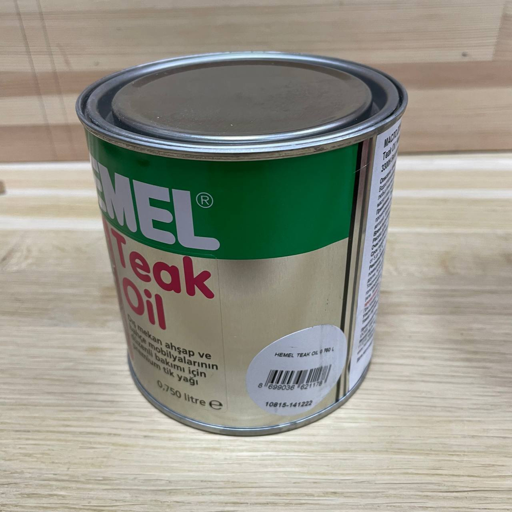 Новинка! Масло для тика премиум - класса для наружных работ Teak Oil Бесцветное 0,75 л для ухода за древесиной и садовой мебелью на открытом воздухе 3300H HEMEL 10815