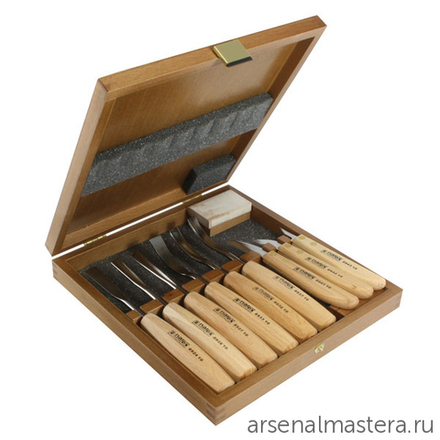 ХИТ! Набор резцов 9 предметов 6 шт + ножи 3 шт Narex Standart в деревянной коробке 894813
